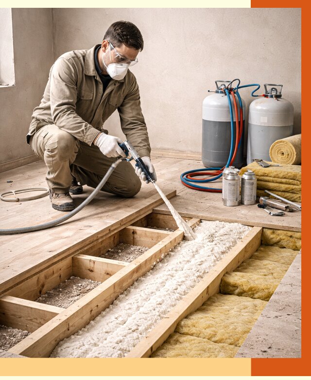 Заполнение полостей межэтажного перекрытия в Егорьевске от 4253 руб. | ТепломастерГрь