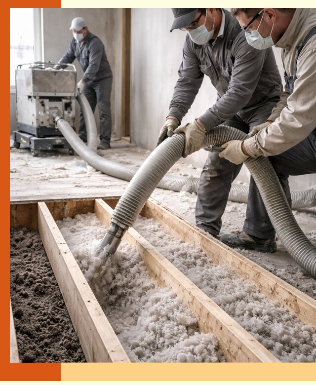 Заполнение полостей межэтажного перекрытия в Егорьевске эффективно и герметично