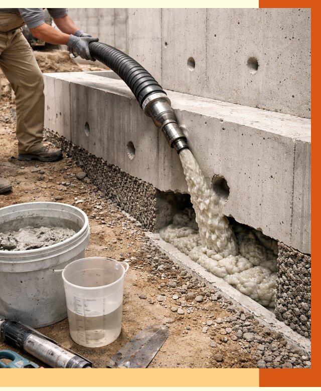 Заполнение полостей фундамента в Егорьевске от 6886 руб. под ключ | ТепломастерГрь