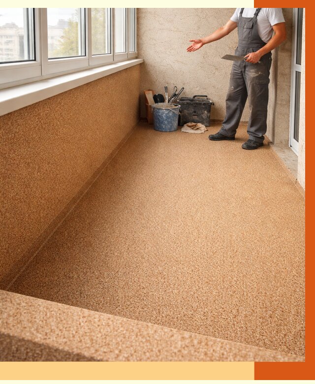 Утепление балкона жидкой пробкой в Егорьевске от 3696 руб/м² под ключ | ТепломастерГрь