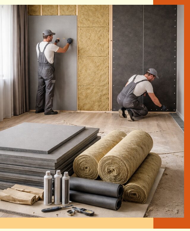 Шумоизоляция дома в Егорьевске от 4557 руб/м2 — комплексная звукоизоляция под ключ | ТепломастерГрь