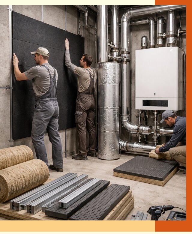 Шумоизоляция котельной в Егорьевске от 6582 руб. под ключ | Профессиональная звукоизоляция — ТепломастерГрь