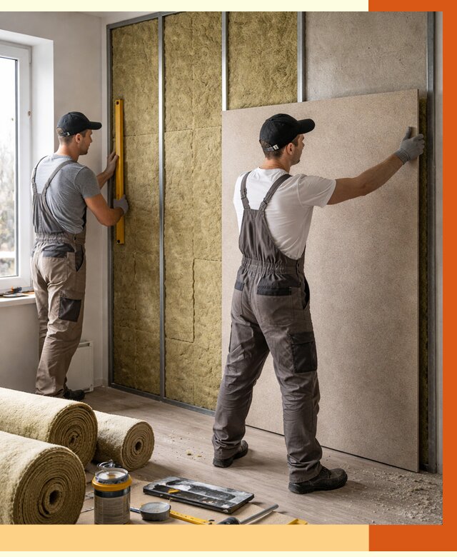 Шумоизоляция стен в Егорьевске от 4557 руб/м2 — звукоизоляция стен под ключ | ТепломастерГрь