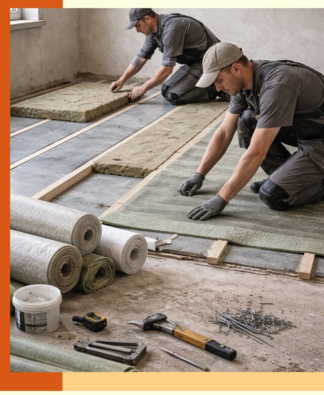 Шумоизоляция пола в Егорьевске — профессиональная звукоизоляция помещений