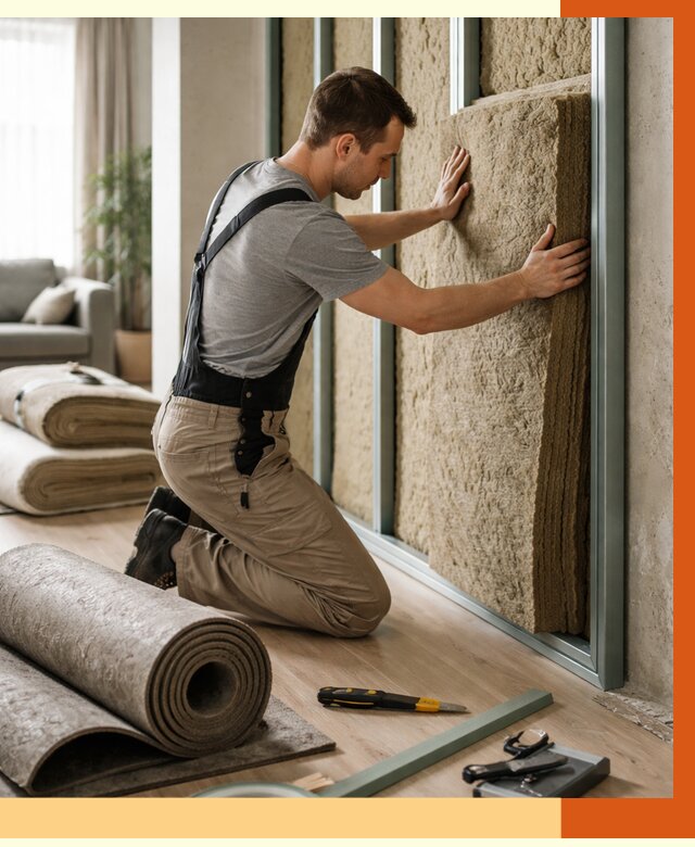 Шумоизоляция перегородок в Егорьевске от 1671 руб. за м2 — ТепломастерГрь