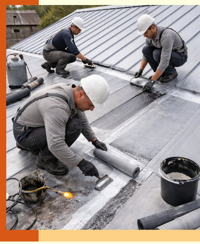 Гидроизоляция металлической кровли с гарантией в Егорьевске