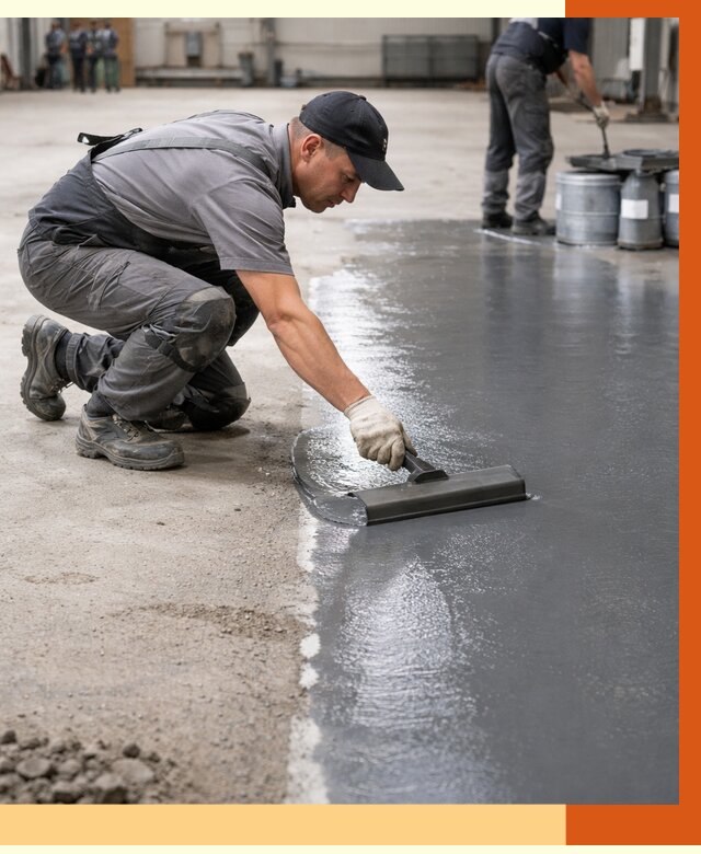 Гидроизоляция промышленного пола в Егорьевске от 1215 руб./м2 — ТепломастерГрь специалисты под ключ