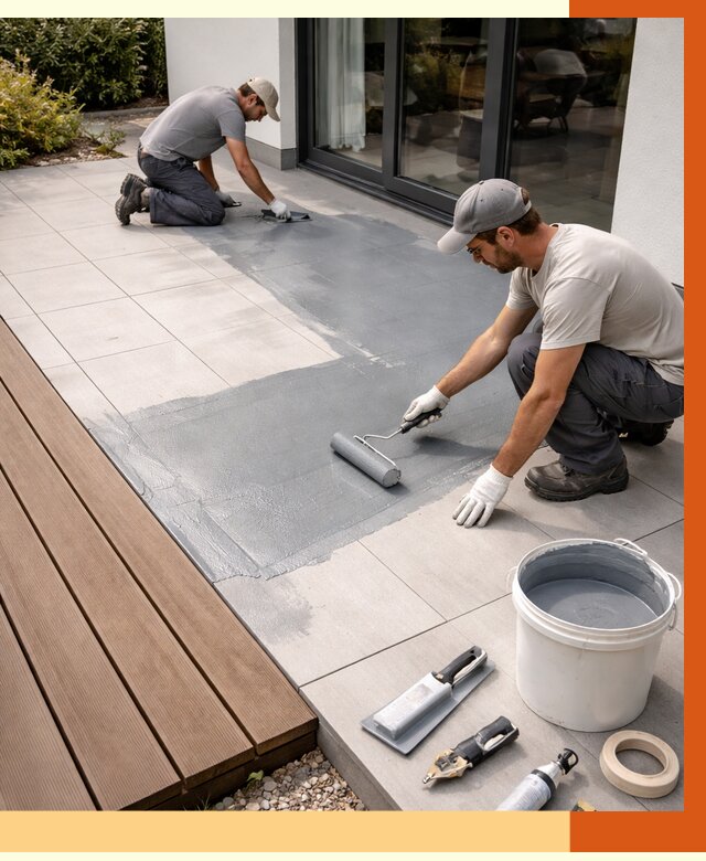 Гидроизоляция террасы в Егорьевске под ключ от 7595 руб./м² | ТепломастерГрь