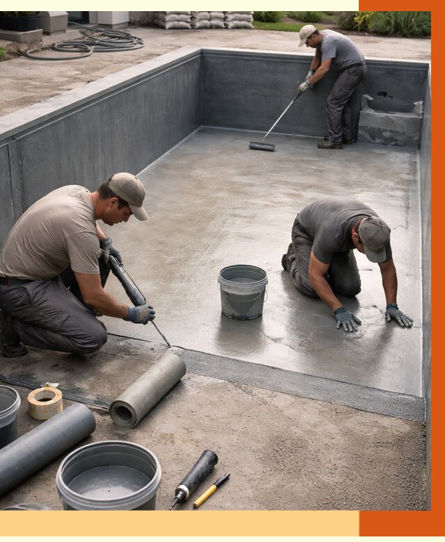 Профессиональная гидроизоляция бассейна в Егорьевске от 6582 руб. за м2 | ТепломастерГрь