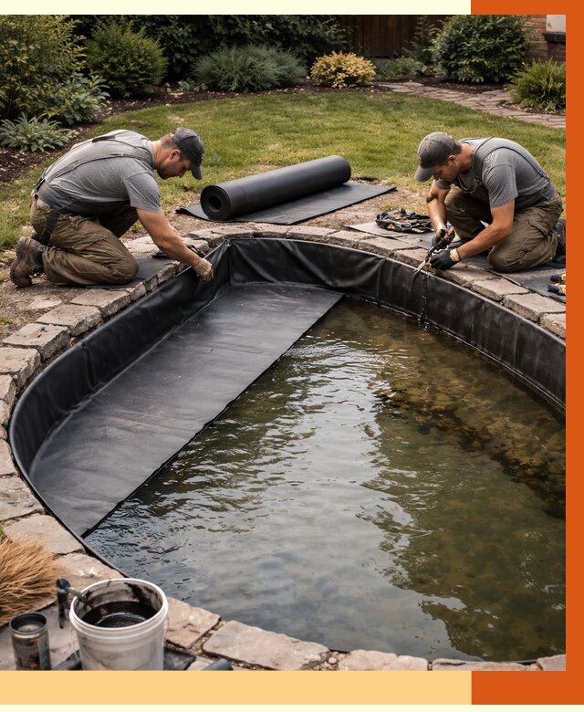 Гидроизоляция пруда в Егорьевске от 15189 руб. под ключ | ТепломастерГрь профессионально