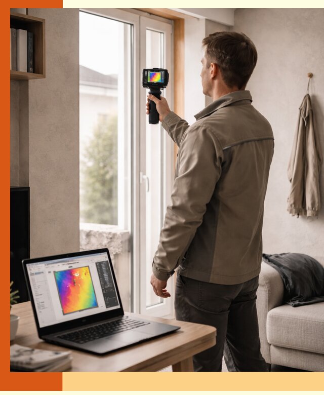 Тепловизионное обследование квартиры в Егорьевске для поиска утечек тепла