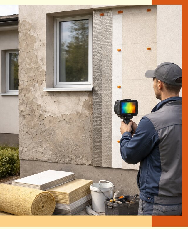 Тепловизионное обследование фасада в Егорьевске от 4557 руб. под ключ | ТепломастерГрь