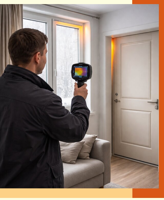 Тепловизионное обследование окон и дверей в Егорьевске от 4557 руб. | ТепломастерГрь