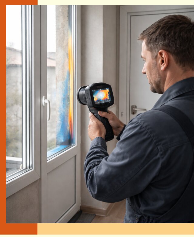 Тепловизионное обследование окон и дверей в Егорьевске