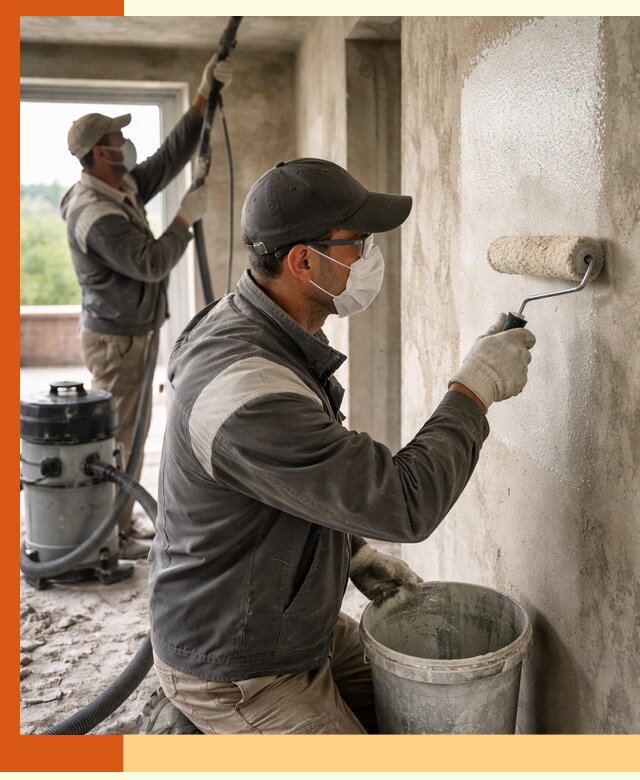 Подготовка поверхности под напыление утеплителя в Егорьевске