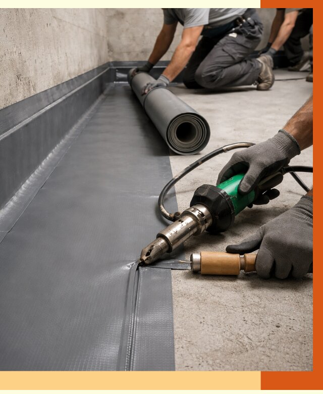 Монтаж гидроизоляционной мембраны в Егорьевске от 1008 руб/м2 | ТепломастерГрь