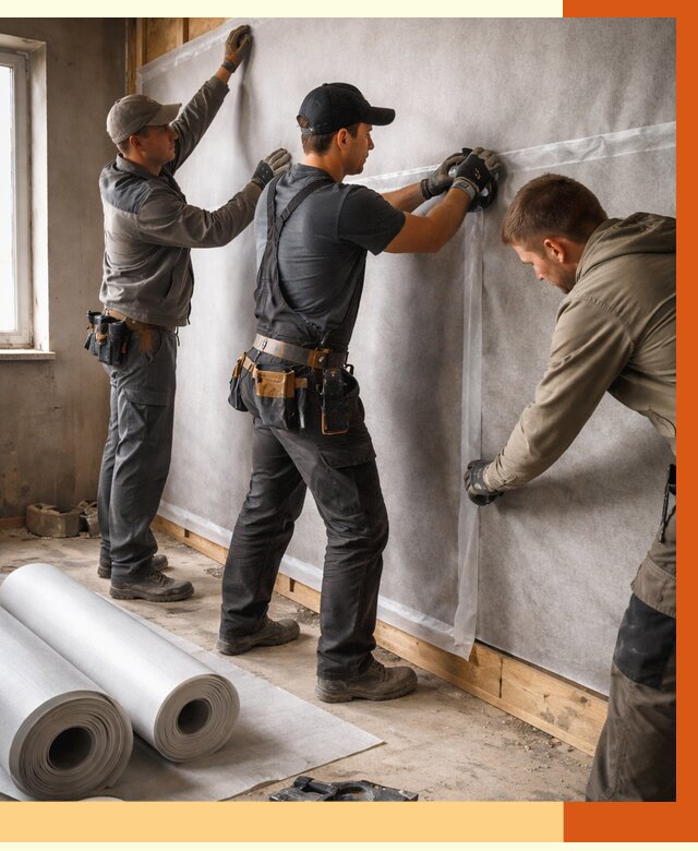 Монтаж ветроизоляции в Егорьевске от 4557 руб./м2 — профессионально | ТепломастерГрь