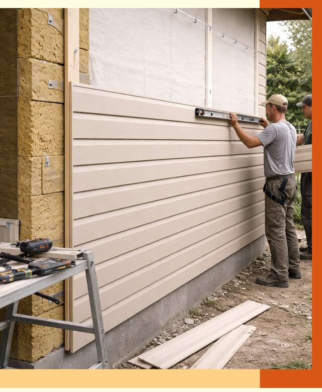 Монтаж сайдинга после утепления в Егорьевске от 1873 руб. — обшивка и облицовка | ТепломастерГрь